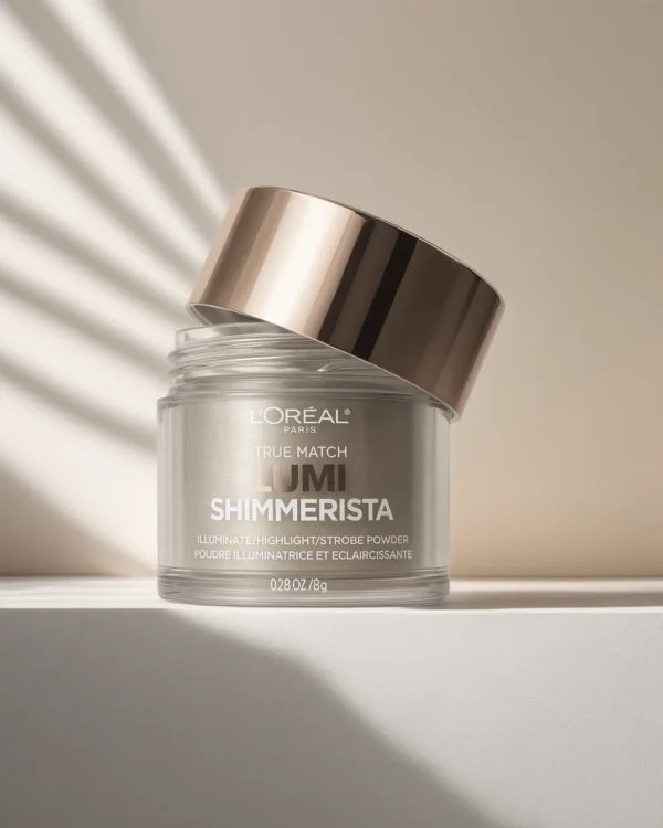 Polvo iluminador que aporta un brillo perlado y elegante, realzando la luminosidad natural de la piel con un acabado radiante.